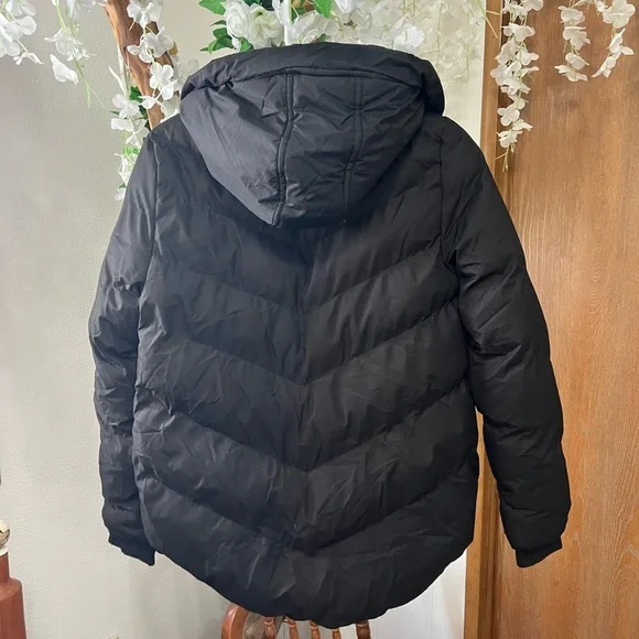 Saints & Sinners Black Quilted Bomber Jacket with Hood 🖤 - Picture 6 of 7